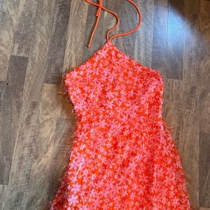 Orange wild fable floral halter dress